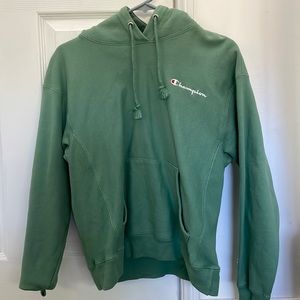 Green champion hoodie